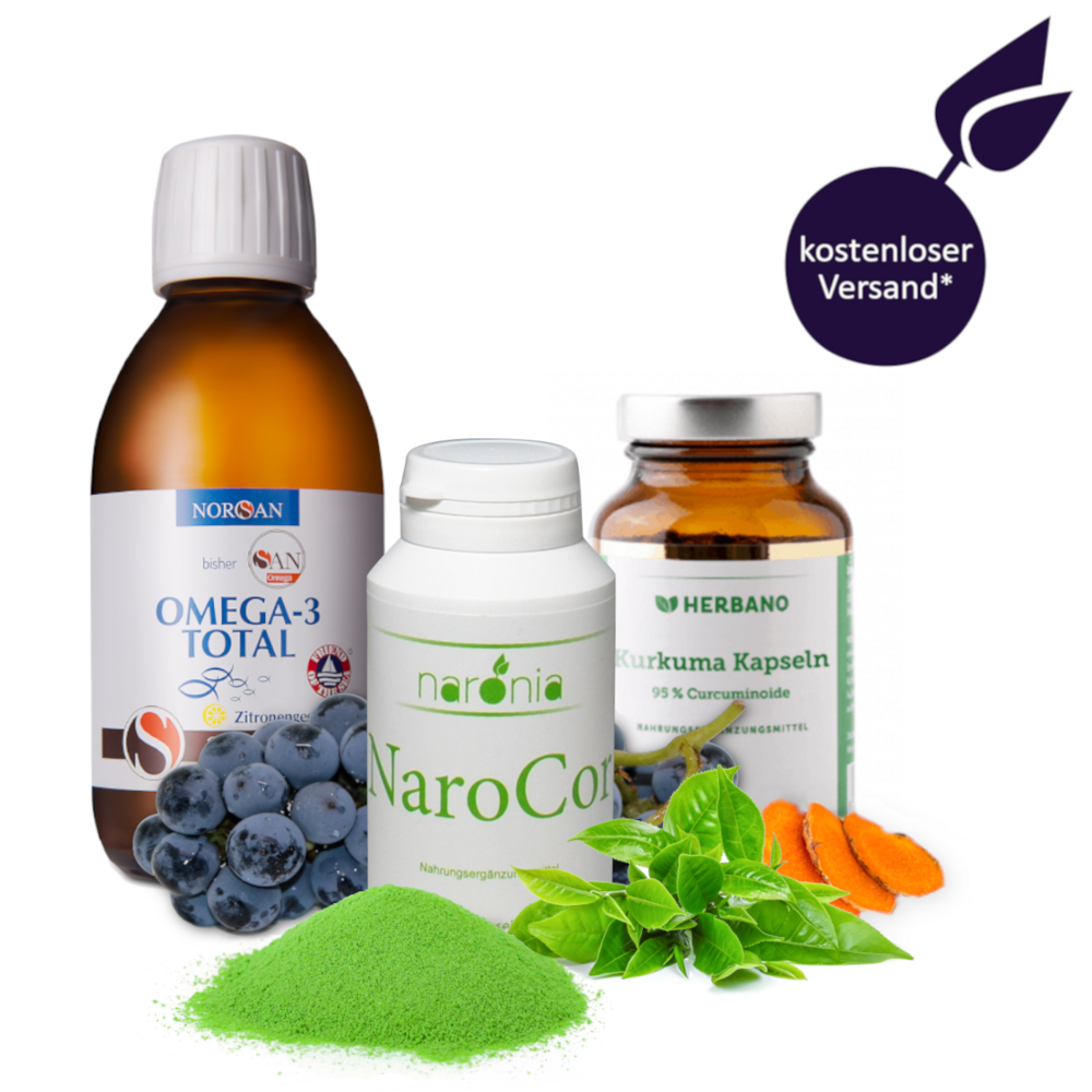 NaroCor + Kurkuma + Omega-3 Total Öl